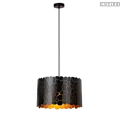 pendant luminaire ALMELO E27 IP20, brass, black dimmable