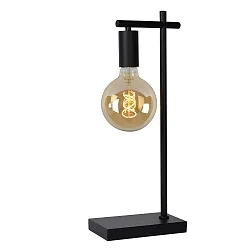 table lamp LEANNE square E27 IP20, black 