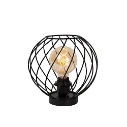 table lamp DANZA round E27 IP20, black 