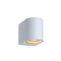 LED Outdoor Wandstrahler ZORA, IP44, halbrund, 1-flammig, Down, inkl. GU10 LED 5W 3000K (dimmbar), weiß