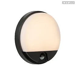 outdoor wall luminaire HUPS IR round, with sensor IP54, black 