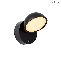 Outdoor LED Wandleuchte FINN 120° 12W 3000K IP54 CRI>80 inkl. PIR-Sensor & Tag-/ Nachtsensor , schwarz