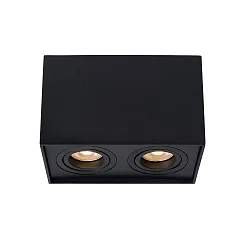 spot TUBE 2 flames, square GU10 IP20, black