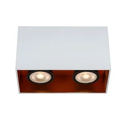spot BIDO 2 flames, square GU10 IP20, white