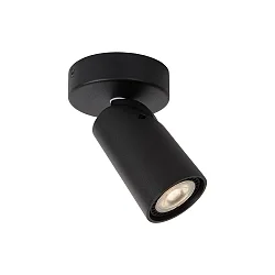 spot XYRUS LED round GU10 IP20, black dimmable