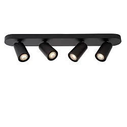 spot XYRUS LED 4 flames, oval GU10 IP20, black dimmable