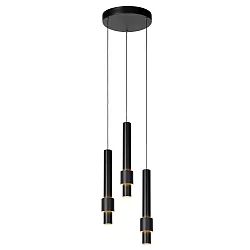 pendant luminaire MARGARY 3 flames IP20, black dimmable
