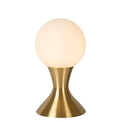 table lamp MOYA G9 IP20, gold matt, brass, opal 