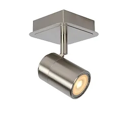 LED Deckenstrahler LENNERT, GU10, 1x5W, 3000K, dimmbar, Chrom matt