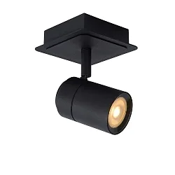 LED Deckenstrahler LENNERT Badezimmerleuchte, GU10, 1x5W, 3000K, dimmbar, IP44, schwarz