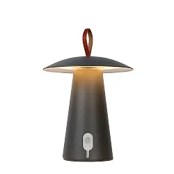 table lamp LA DONNA LED cylindrical IP54, anthracite dimmable