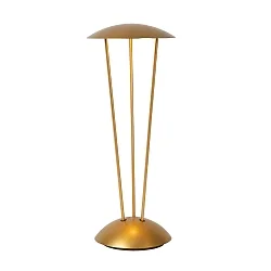 battery table lamp RENEE IP54, gold matt, brass dimmable