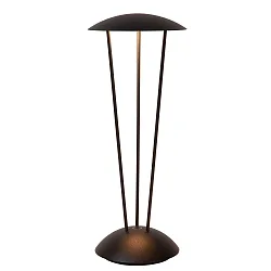 battery table lamp RENEE IP54, gold matt, brass dimmable