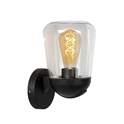 Outdoor Wandleuchte TULSA, 1xE27, IP44, schwarz
