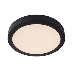 LED Deckenleuchte BRICE Badleuchte, Ø 30 cm, 1x30W, 3000K, IP44, rund, dimmbar, schwarz
