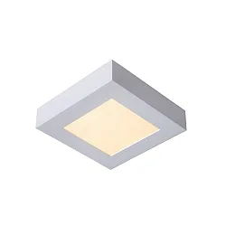 LED Deckenleuchte BRICE Badleuchte, 1x15W, 3000K, IP44, eckig, dimmbar, weiß