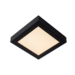 LED Deckenleuchte BRICE Badleuchte, 1x20W, 3000K, IP44, eckig, dimmbar, schwarz