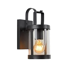 wall luminaire LINDELO round E27 IP23, black