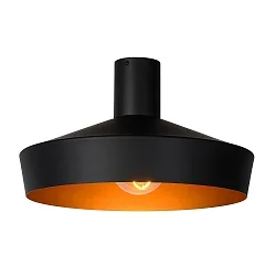 ceiling luminaire CARDIFF round E27 IP20, gold matt, brass, black