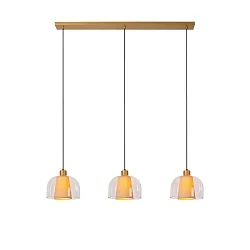 Pendelleuchte GUNHILD, 3-flammig, 3x E27, IP20, dimmbar, transparent