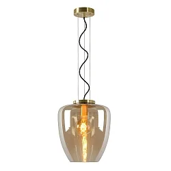 pendant luminaire FLORIEN oval E27 IP20, amber dimmable