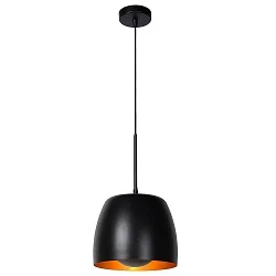 pendant luminaire NOLAN E27 IP20, gold matt, brass, black