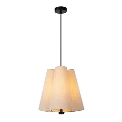 pendant luminaire GREGORY square E27 IP20, beige, black
