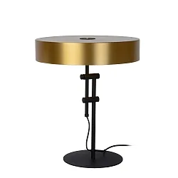 table lamp GIADA 2 flames, round E27 IP20, gold matt, brass, black 