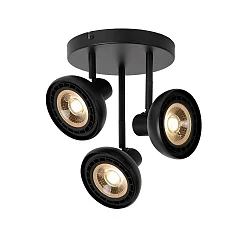 spot SENSAS 3 flames, round ES111 IP20, black