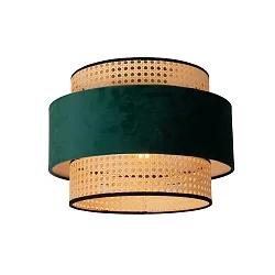 ceiling luminaire JAVOR cylindrical E27 IP20, green, beige