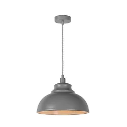 pendant luminaire ISLA round E14 IP20, grey dimmable