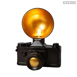 Tischleuchte CAMERA 1x E14 IP20 schwarz/gold