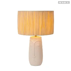 Tischleuchte VISO Ø 36 x H 56 cm 1x E27 IP20 Keramik/Papier, weiß,beige