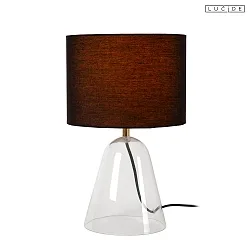 table lamp CAMPANA E27 IP20, black, transparent 