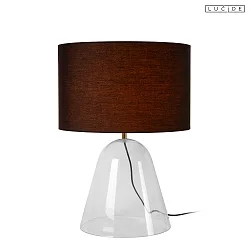 table lamp CAMPANA E27 IP20, black, transparent 