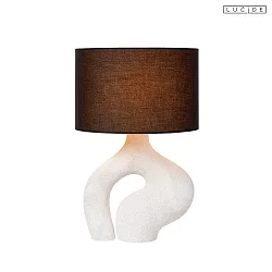 table lamp FORMA E27 IP20, brown, white 