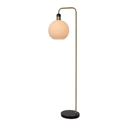 floor lamp JULIUS round E27 IP20, opal, black 