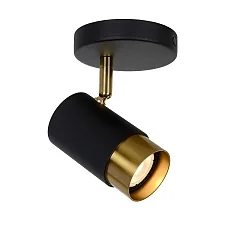 spot FLORIS cylindrical GU10 IP20, gold matt, brass, black