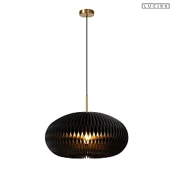 pendant luminaire ARMONI E27 IP20, brass, black dimmable