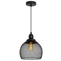 Pendelleuchte MESH, Ø 22 cm, 1xE27, schwarz