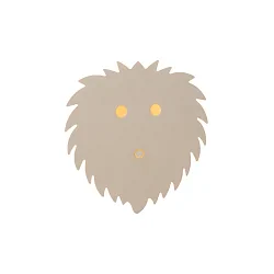 LED Kinderzimmer-Wandleuchte CHARLIE, 7W 2700K, indirekt, mit Touch-Dimmer + 150cm Steckerkabel, beige /  Monster