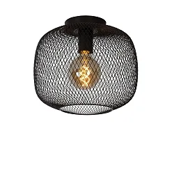 Deckenleuchte MESH, Ø 30 cm, 1xE27, schwarz