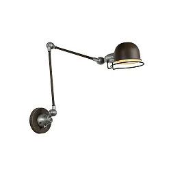 wall luminaire HONORE swivelling, rotatable, tiltable E14 IP20, grey, rust 