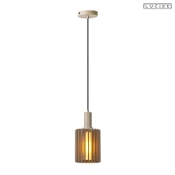 pendant luminaire LAMBRES E27 IP20, taupe dimmable