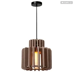 pendant luminaire ROLLO E27 IP20, black, taupe dimmable