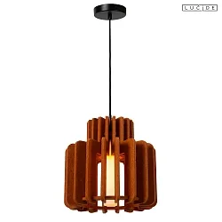 pendant luminaire ROLLO E27 IP20, black, terracotta dimmable