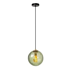 pendant luminaire MONSARAZ round E27 IP20, green, black