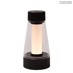 battery table lamp LORALI IP44, black dimmable