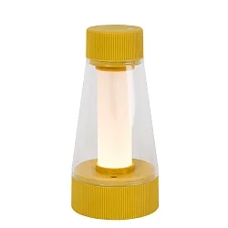 battery table lamp LORALI IP44, ochre yellow dimmable