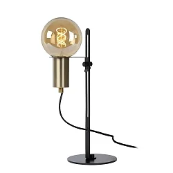 table lamp MALCOM E27 IP20, gold matt, brass, black 